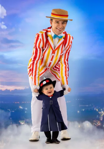 Vista 3 de Disfraz Infantil de Mary Poppins Multicolor