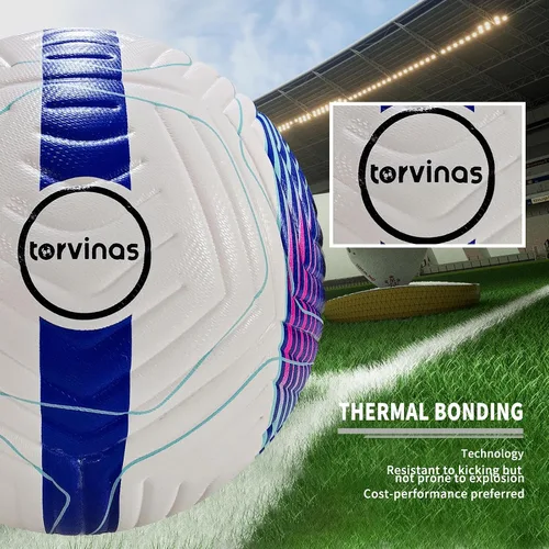 Vista 4 de Balón de fútbol tamaño 5,4 – Piel sintética impermeable con unión térmica, entrenamiento profesional y pelota de partido para jóvenes y adultos