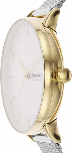 Vista 3 de Skagen Reloj minimalista de acero inoxidable para mujer