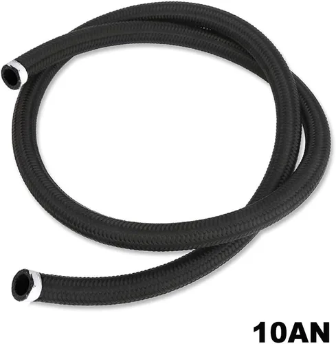 Vista 5 de [Usado] Manguera de línea de combustible 10AN de acero inoxidable con trenzado de nailon para aceite y gas; manguera de línea de combustible de 1