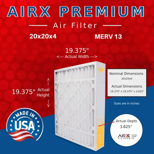 Vista 2 de AIRX FILTERS WICKED CLEAN AIR. Filtro de aire MERV 13 de 20x20x4, paquete de 2 filtros AC HVAC