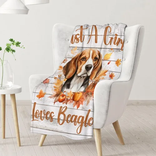 Vista 2 de Manta Beagle – Suave, mullida y cálida – Manta pequeña de 30 x 40 pulgadas para sofá, oficina – Manta blanca linda manta de regalo para niñas y niños