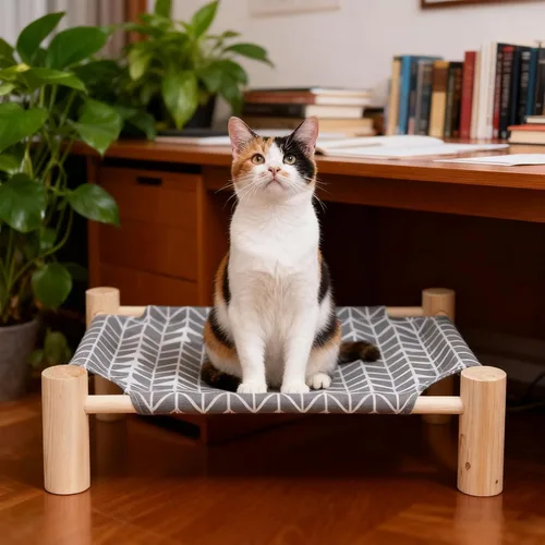Vista 4 de Diydeg Cama elevada para perros para exteriores, cama elevada multifuncional para perros para exteriores, extraíble y lavable, cuna elevada
