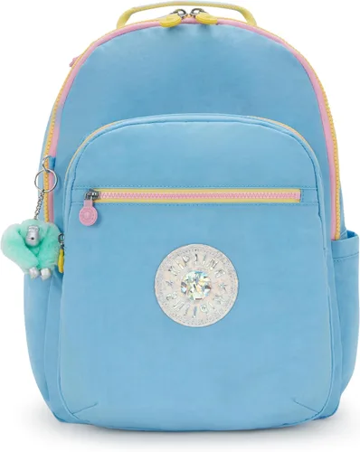 Vista 33 de Kipling Seúl - Mochila pequeña para tableta, diseño de flores acuáticas, talla única