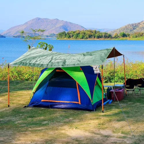 Vista 8 de Pattiumo Lona impermeable de 8 x 10 pies y 14 mil de lona resistente multiusos, cubierta protectora impermeable, resistente a los rayos UV, todo