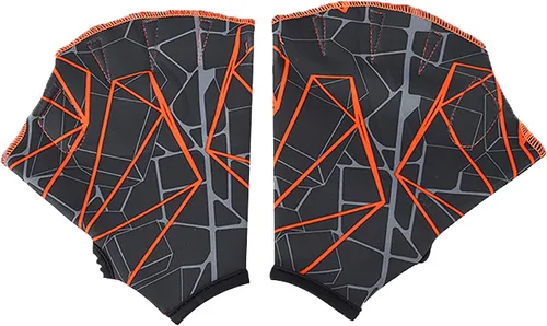 Vista 5 de Guantes de natación de nailon para natación acuática, guantes de malla para entrenamiento acuático, entrenamiento acuático, equipo de mano