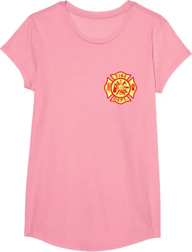 Vista 99 de Camiseta con logotipo de bomberos con símbolo de bombero, Negro