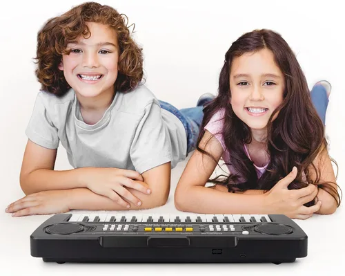 Vista 6 de Teclado de piano para niños, 37 teclas, instrumento de juguete musical para niños, teclado electrónico para niños y niñas de 3 a 7 años (negro)