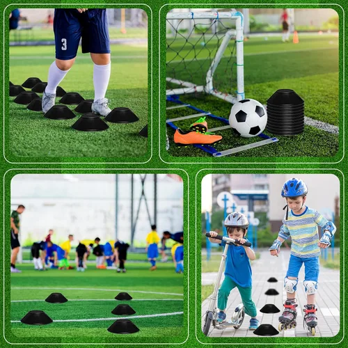 Vista 7 de 12 piezas mini conos de fútbol para deporte agilidad disco conos de fútbol entrenamiento para ejercicios de agilidad deportes fútbol fútbol