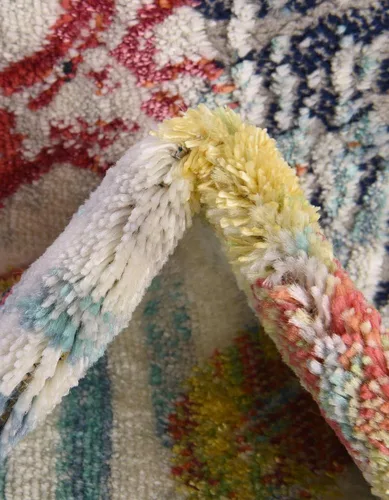 Vista 6 de Unique Loom Ariel Collection - Alfombra de área con caballito de mar (2 pies x 3 pies 1 pulgada, rectangular, multicolor, marfil)