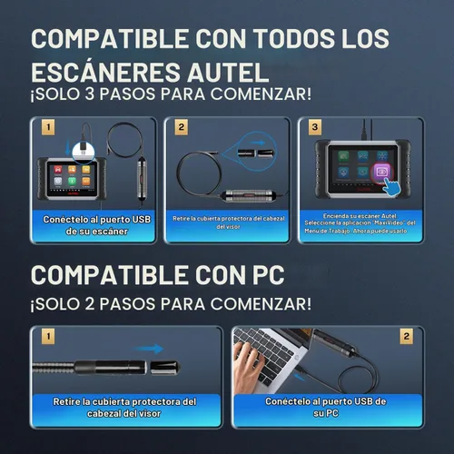 Vista 8 de Autel MaxiVideo MV108S - Cámara de inspección digital, 2026 más reciente