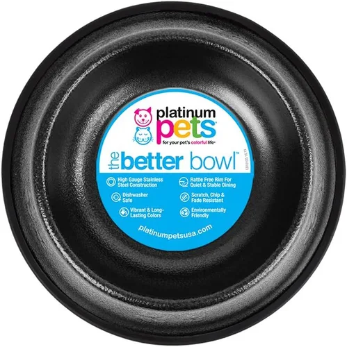 Vista 81 de Platinum Pets - tazón de acero inoxidable para gatos y perros que no se vuelca