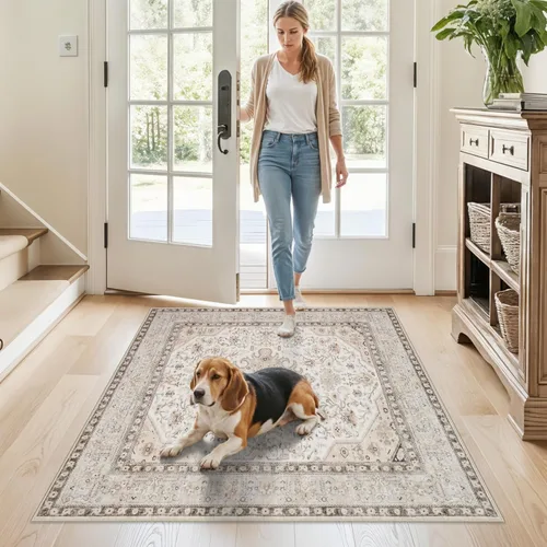 Vista 29 de Alfombra lavable de cocina de 2 x 6: antideslizante oriental interior alfombra pasillo Soft Easy Clean Thin Floor Throw Carpet for Bedroom