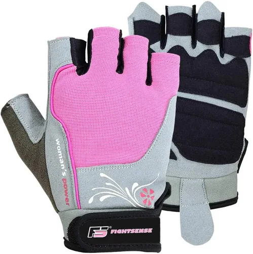 Vista 3 de FIGHTSENSE Ejercicios de levantamiento de pesas Guantes Cuero Entrenamiento Gimnasio Fitness Señoras Correa