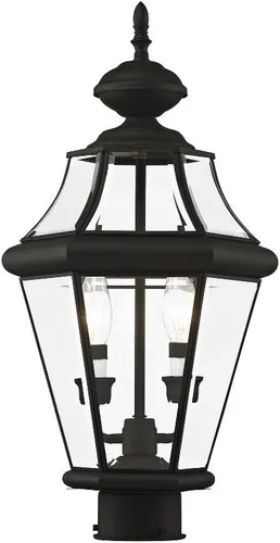 Vista 5 de Livex Lighting 2264-02 - Farol de poste para exteriores, 2 luces, latón pulido