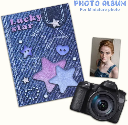 Vista 4 de Carpeta para tarjetas fotográficas A5, fundas para tarjeta fotográfica, diseño de conejito de cereza, helado y cachorro, álbum de tarjetas