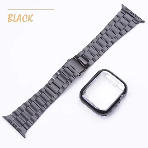 Vista 7 de Wolait Compatible con Apple Watch Band de 1.929 in 1.811 in 1.772 in 1.732 in 1.654 in 1.496 in 1.575 in 1.614 in, correas de acero inoxidable