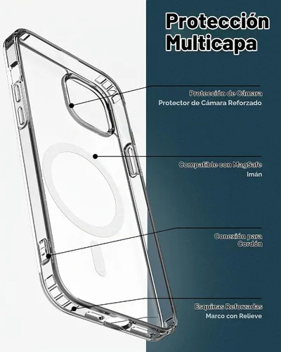 Vista 4 de Funda magnética Encased compatible con iPhone 14 con clip para cinturón Funda para teléfono (iPhone 14)