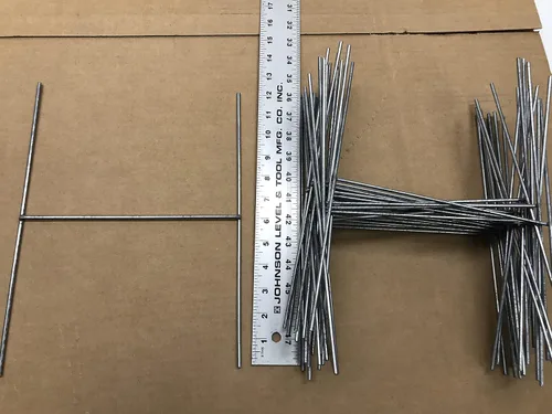 Vista 6 de Estaca de metal de 100 letreros, 12 pulgadas de alto y 9 pulgadas de ancho, uso con letreros corrugados de 0.157 in, se envía el mismo día
