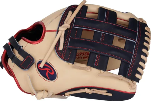 Vista 2 de 2026 Heart of the Hide Fastpitch Softball Gloves Premium Leather Camel / Azul marino Pro H Web