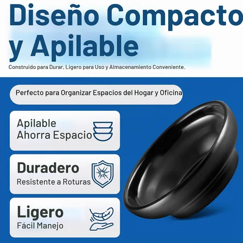 Vista 3 de Carlisle FoodService Products 087503 Plato de salsa de melamina, 5 oz de capacidad, negro (caja de 48)