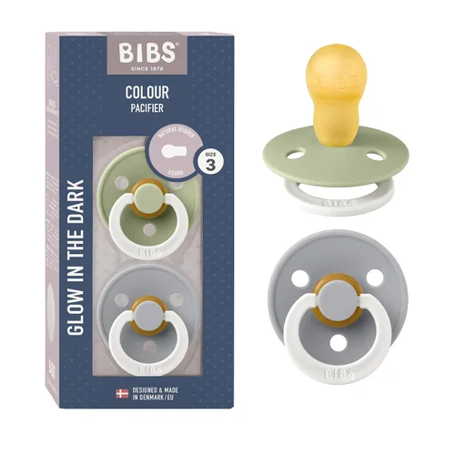 Vista 98 de BIBS - Paquete de 2 chupetes para bebés, goma natural libre de bisfenol A, hechos en Dinamarca, colección Colour, para bebés de 18+ meses, azul bebé