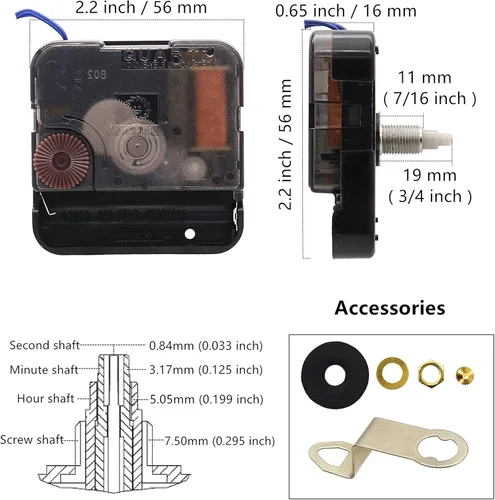 Vista 2 de Youngtown 12888 Hour Gigger Switch Clock Kit de reparación de movimiento 3/4 '' eje A Manos