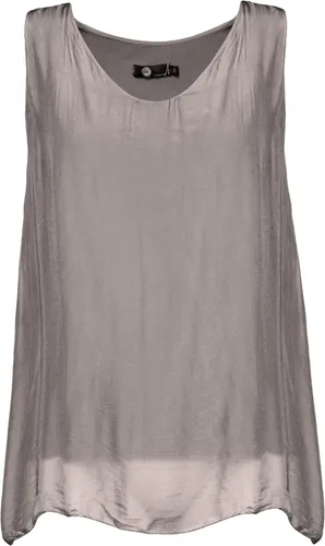 Vista 3 de M Made in Italy Camiseta sin mangas con cuello en V de doble capa para mujer