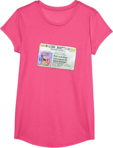 Vista 17 de SpongeBob SquarePants Camiseta con logotipo de Patrick Star Driver License King, Negro