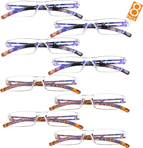 Vista 12 de LifeArt Lentes de bloqueo de luz azul, antifatiga ocular, anteojos de lectura para computadora, anteojos de juegos, gafas de TV para mujeres