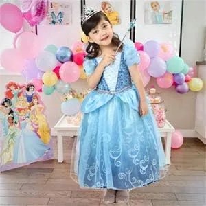 Vista 4 de SPUNICOS Vestido de disfraz de princesa de lujo con y sin accesorios disponibles