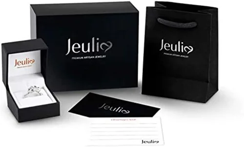 Vista 7 de Jeulia - Anillo de plata de ley con circonitas intercambiables para mujer, para boda, compromiso, aniversario