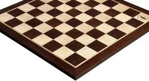 Vista 2 de Tablero de ajedrez africano de madera de palisandro y ceniza - 2.25" - con logotipo African Palisander and Ash