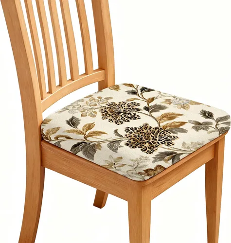 Vista 22 de Fundas de asiento para silla, impermeables, elásticas, estampadas, con lazos elásticos, extraíble, lavable, protector para sillas tapizadas de Negro