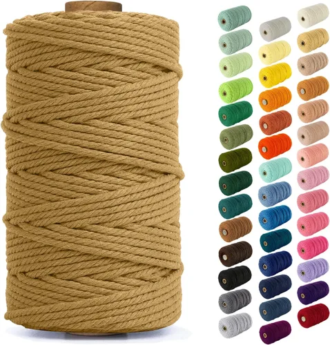 Vista 141 de Nook Theory Hilo de macramé de 3mm 109 yardas - Cuerda de macramé suave de 4mm, 5mm perfecta para nudos - Suministros de macramé para colgadores