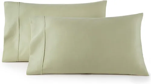 Vista 13 de 2 piezas con conjunto de fundas de almohada colección HC, 1500 hilos contados de calidad egipcia (muchos tamaños y colores). Camel
