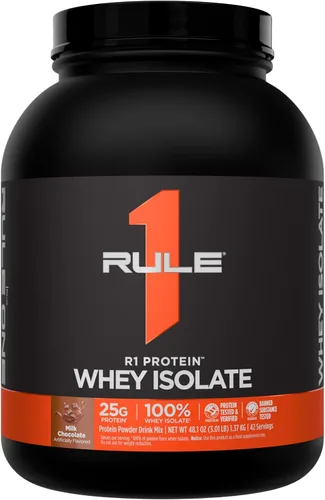 Vista 36 de Rule 1 Proteins R1 Protein Whey Isolate, crema de plátano, 23 porciones