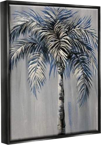 Vista 2 de Stupell Industries Nan - Lienzo flotante enmarcado con pintura de palmera gris Stupell Industries · By Nan · Ready to hang · Great for living room