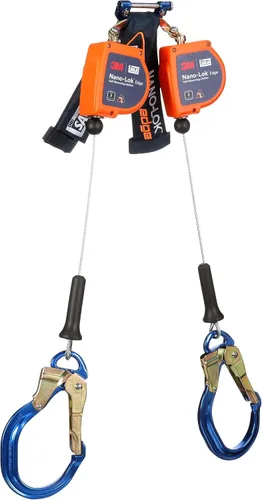 Vista 8 de 3M DBI-SALA Nano-Lok Edge Twin-Leg Personal Autorretráctil Lifeline 3500284, cable, gancho de acero para barras de refuerzo, 7 pies, Clase 2, ANSI