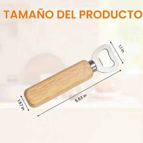 Vista 2 de Abrebotellas de vino de madera, 50 unidades, abridor de botellas de acero inoxidable, abrebotellas de sidra de mano de madera, abrebotellas de vino