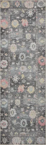 Vista 5 de Loloi Elysium Collection ELY-03 - Alfombra de área carbón/multi de 7'-6" x 9'-6