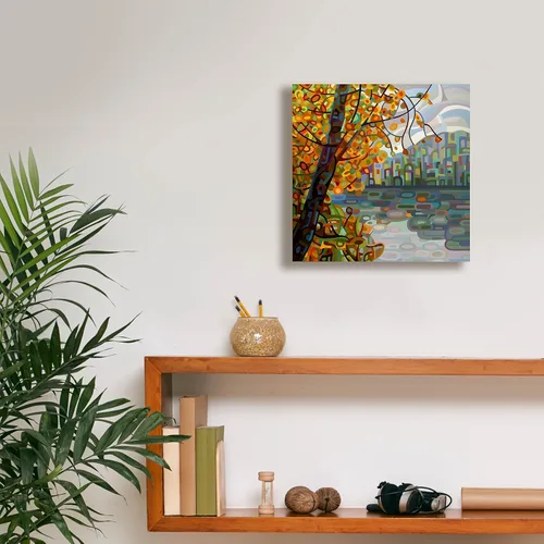 Vista 8 de Epic Graffiti 'Reflections' de Mandy Budan, arte de pared en lienzo, 12 x 12 pulgadas