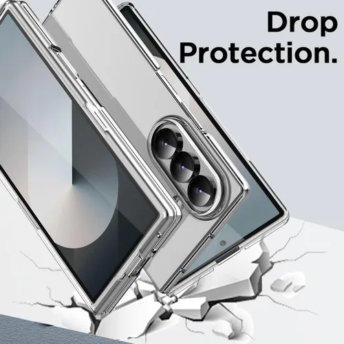 Vista 6 de AICase Para Samsung Galaxy Z Fold 7 Funda Transparente, [Anti-Amarillo] Ultra Delgada Slim Fit Transparente Hard PC Funda Protectora Para Samsung