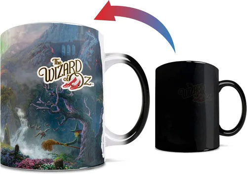 Vista 6 de Morphing Mugs Wizard of Oz - Taza de cerámica para el 75 aniversario (bruja fundida), color negro