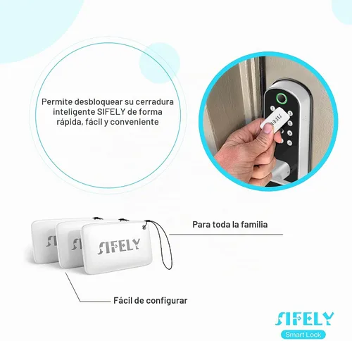 Vista 2 de Sifely Llaveros de bloqueo inteligente (paquete de 3)