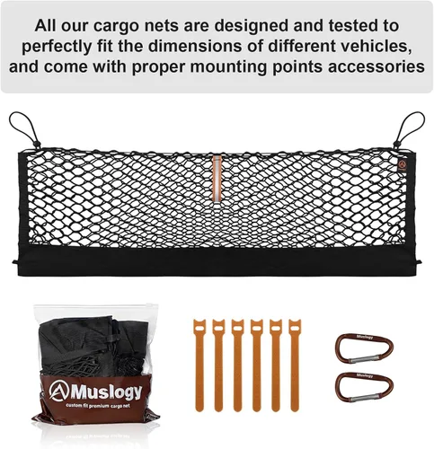 Vista 8 de Muslogy Red de carga para maletero estilo sobre compatible con accesorios Jeep Grand Cherokee L 2021-2024 2025, organizador de maletero de ajuste