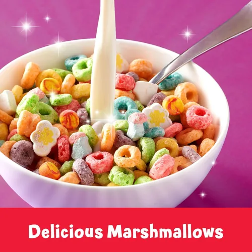 Vista 6 de Kellogg's Froot Loops - Cereal para desayuno frío, sabor a frutas, aperitivos de desayuno con vitamina C, paquete variado (4 cajas)