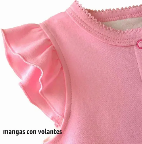Vista 3 de Mameluco de algodón para bebé, ropa de verano para bebés de 0 a 12 meses, paquete de 3 Rosa