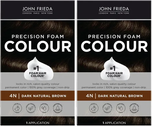 Vista 34 de John Frieda Color de Espuma de Precisión, Negro Azulado 2A, Kit de Coloración Capilar de Cobertura Completa, Cobertura Anti-Desvanecimiento de 2A