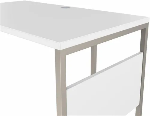 Vista 7 de Bush Business Furniture Hybrid 42 W x 24D Escritorio Return/Bridge en blanco